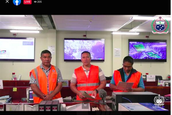 image of Samoa is now under Tsunami watch.